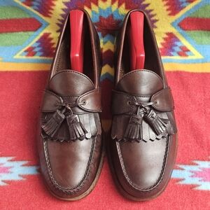 Allen Edmonds Enfield Tassel Loafers Mens Size 10.5 D Brown Kiltie Slip On Shoes